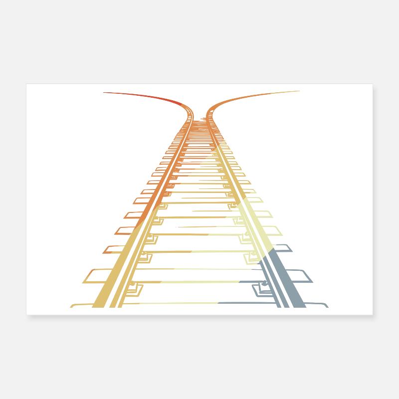 Chemin de fer Vintage Look Poster 30 x 20 cm