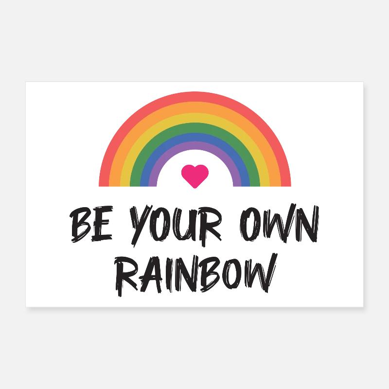 LGBT Pride Month - Sei dein eigener Regenbogen Poster 30x20 cm