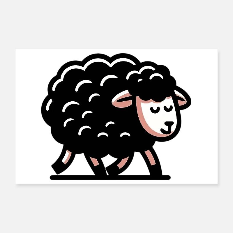 Black Sheep Poster 12" x 8" (30x20 cm)
