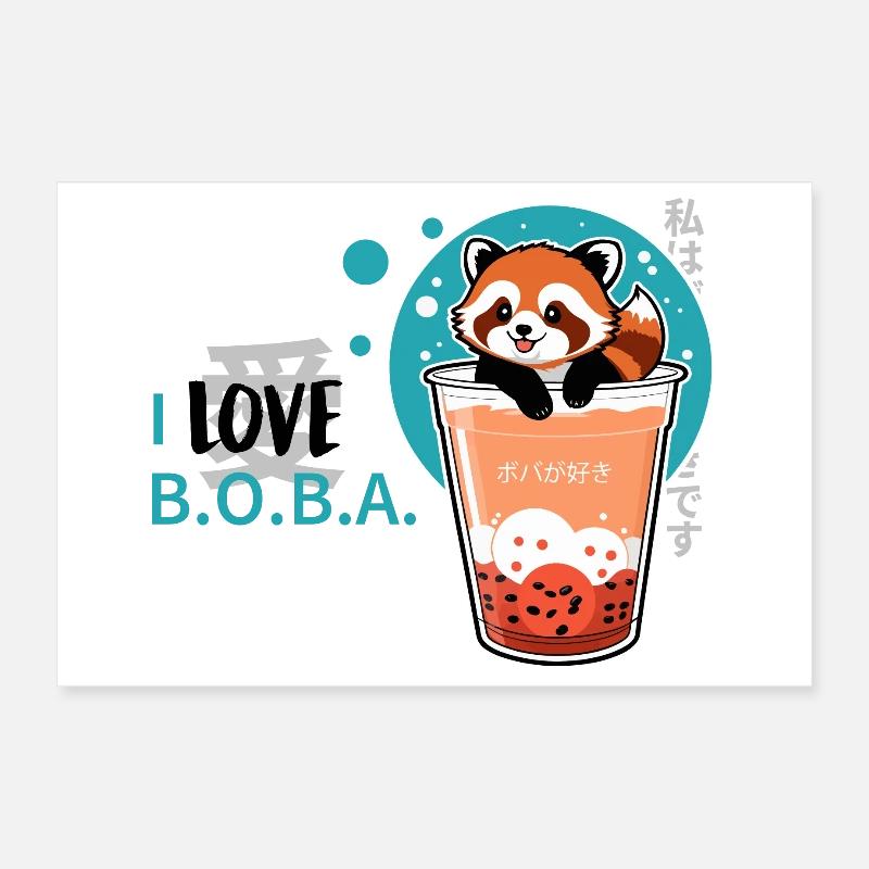 i love Boba Poster 30x20 cm