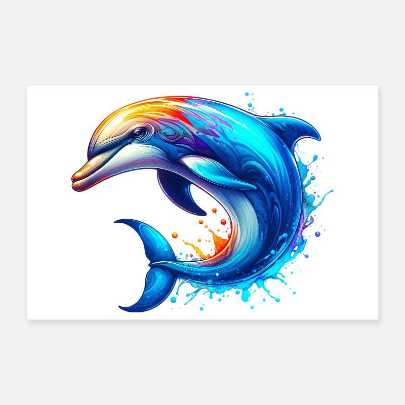 Delfin Poster 30x20 cm