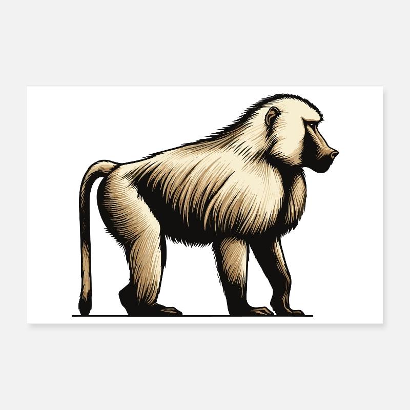 Pavian Poster 30x20 cm