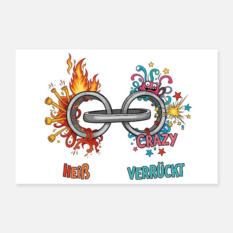 Hot & Crazy Poster 12" x 8" (30x20 cm)