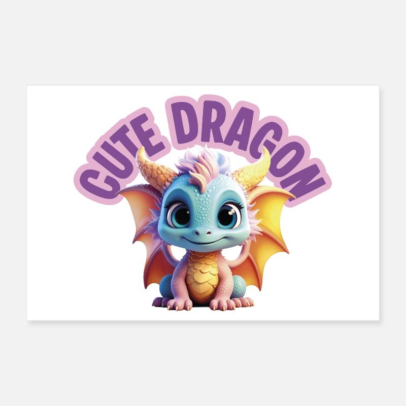 Niedlicher Drache Poster 30x20 cm