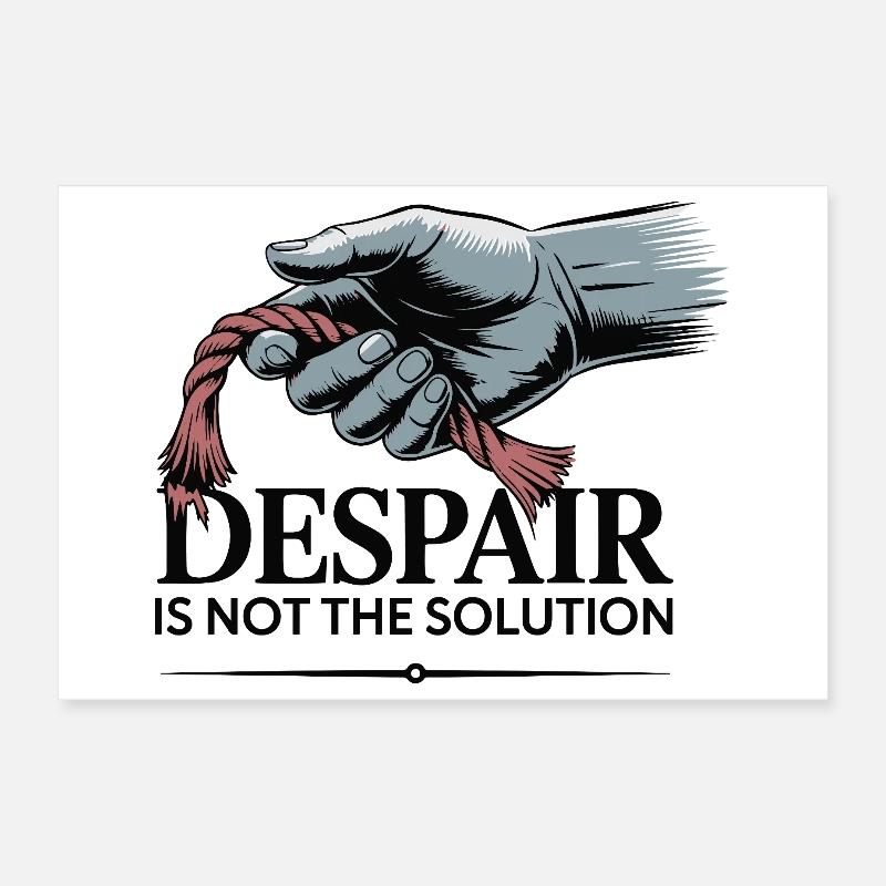 Elastische Hand, die ausgefranstes Seil hält Poster 30x20 cm