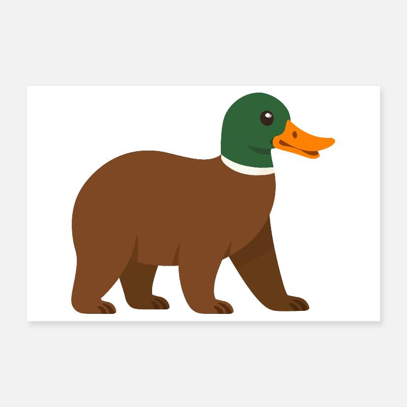 Die Bärente - sie hat einen Schnabel! Poster 30x20 cm