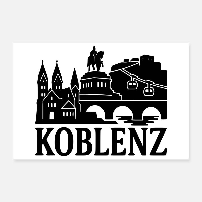 koblenz silhouette Poster 30x20 cm