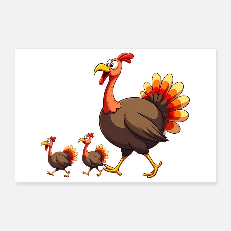 Bébé dinde de Thanksgiving Poster 30 x 20 cm