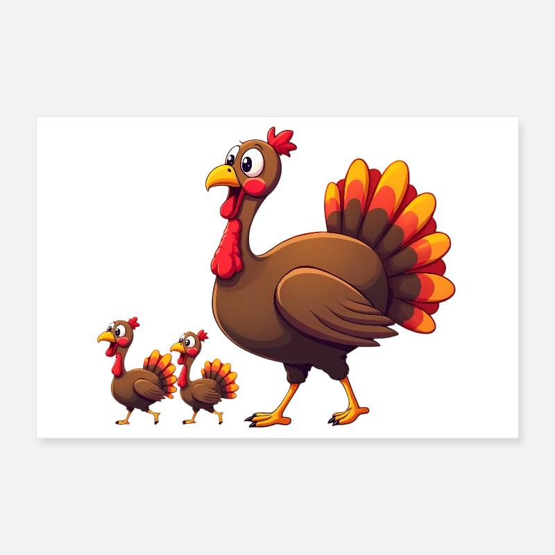 Bébé dinde de Thanksgiving Poster 30 x 20 cm