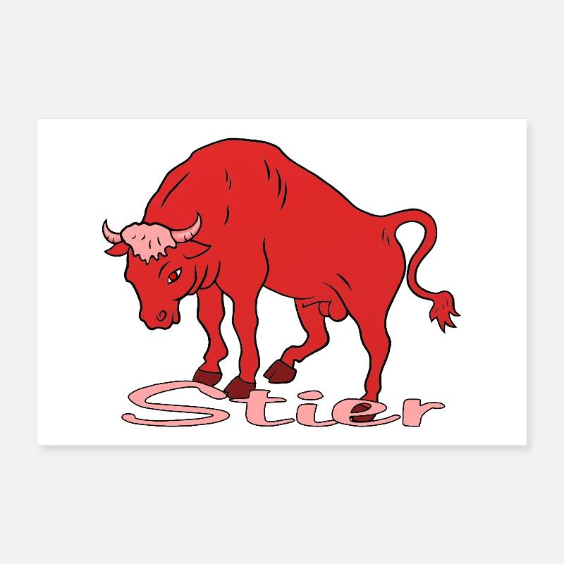 Stier Sternzeichen Poster 30x20 cm