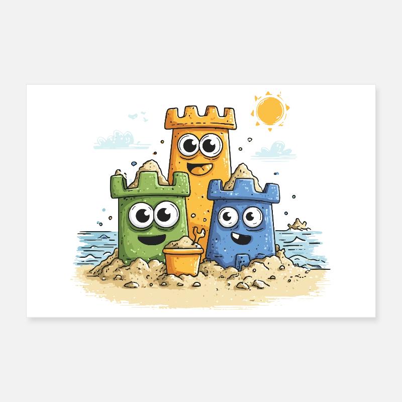 Héros bac à sable sur la plage Poster 30 x 20 cm