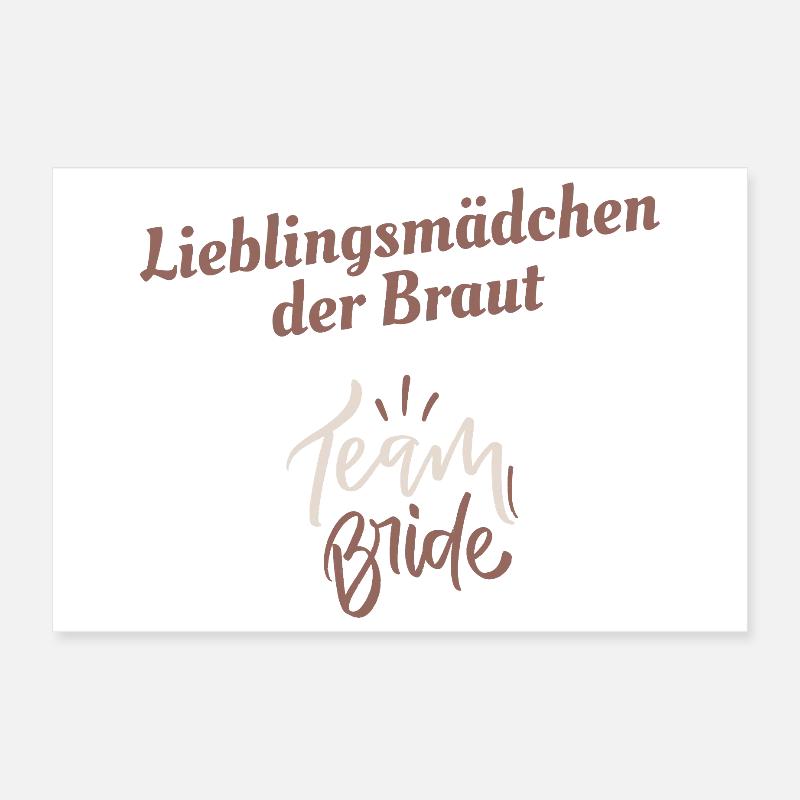 Lieblingsmädchen der Braut – Hochzeitsdesign Poster 30x20 cm