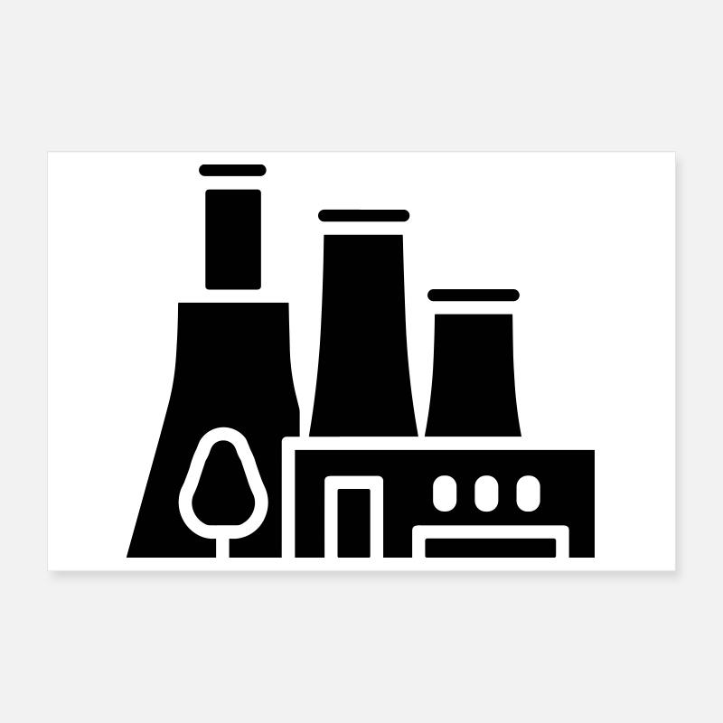 Umweltfreundliche Fabrik Poster 30x20 cm