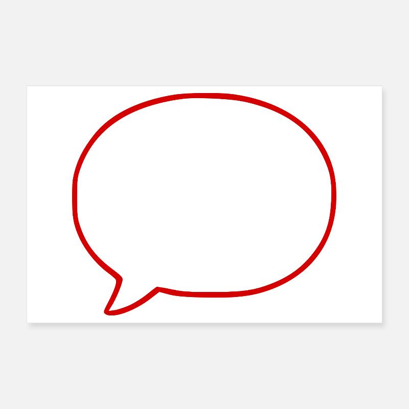 Personalize your own speech bubble comic Poster 12" x 8" (30x20 cm)
