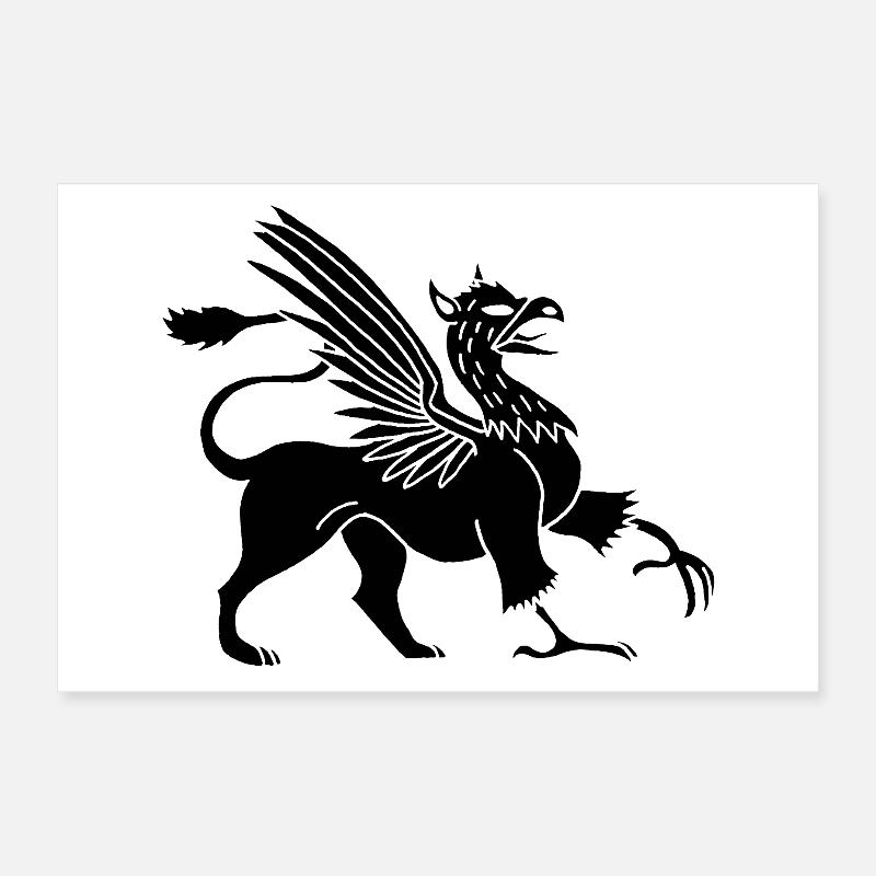 Schwarzer Greif Poster 30x20 cm