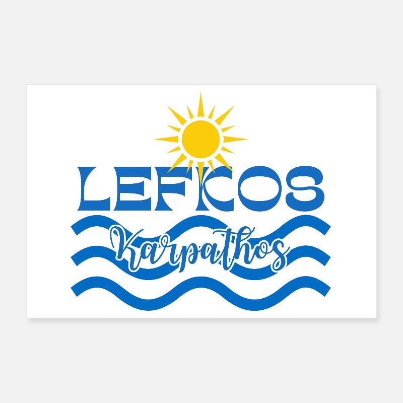 Logo des Vagues de Soleil de Lefkos Karpathos Poster 30 x 20 cm