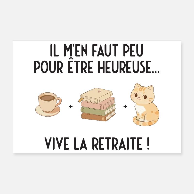 Douce Retraite (texte noir) Poster 30 x 20 cm