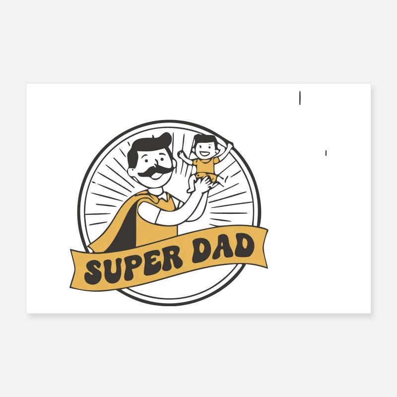 Stolzer Super Dad Held Vater Poster 30x20 cm