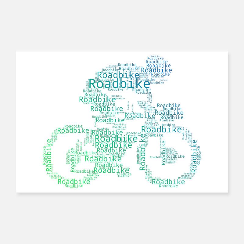 Idée cadeau pour un vélo de route avec vélo de route Poster 30 x 20 cm