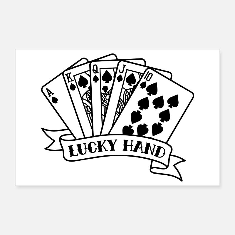 Cartes de poker Royal Flush Poster 30 x 20 cm