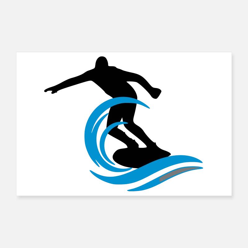 Surfeur Poster 30 x 20 cm