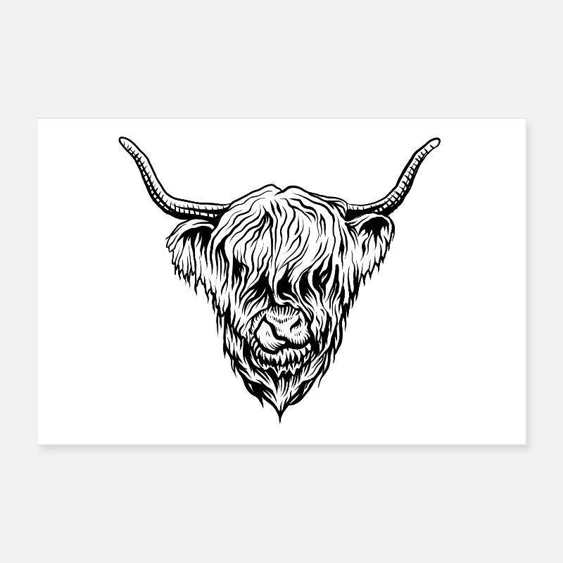 Bovins des Highlands Poster 30 x 20 cm