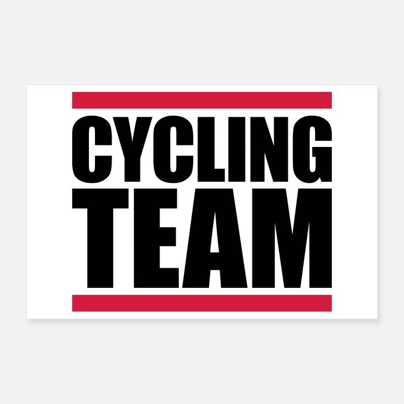 Équipe cycliste sportive Poster 30 x 20 cm