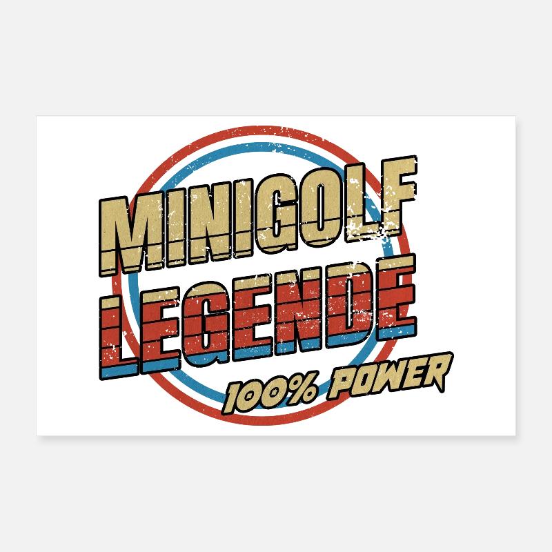 Minigolf Legend Poster 12" x 8" (30x20 cm)