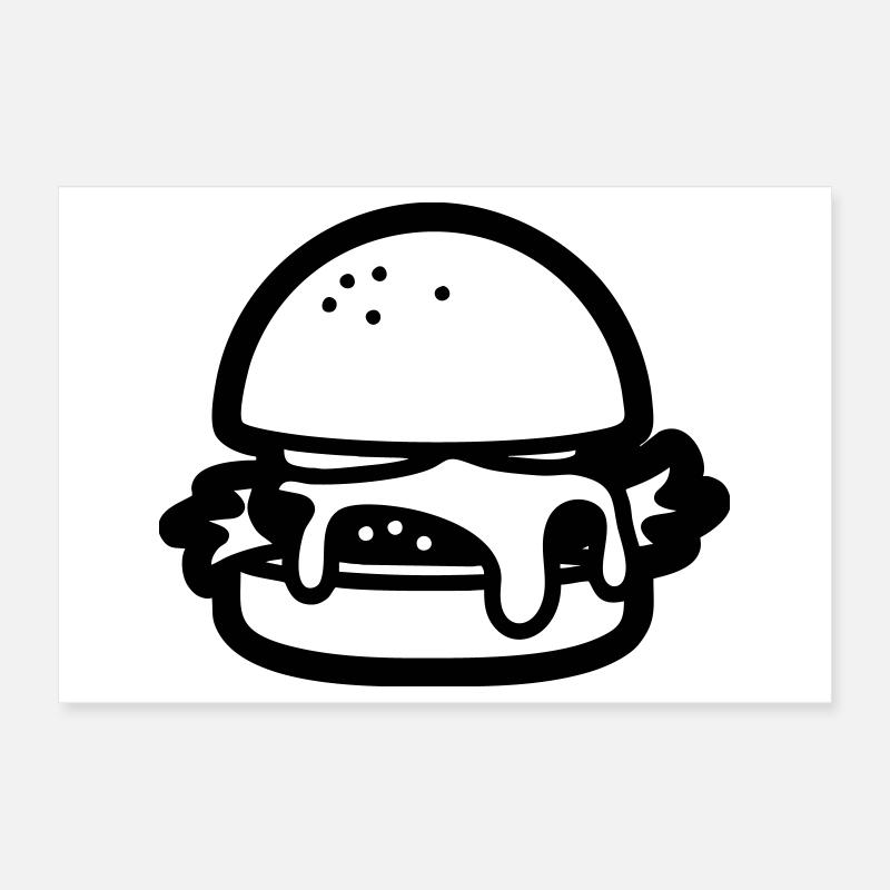 Cheesburger Poster 12" x 8" (30x20 cm)