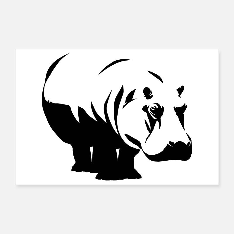 Nilpferd Hippo Poster 30x20 cm