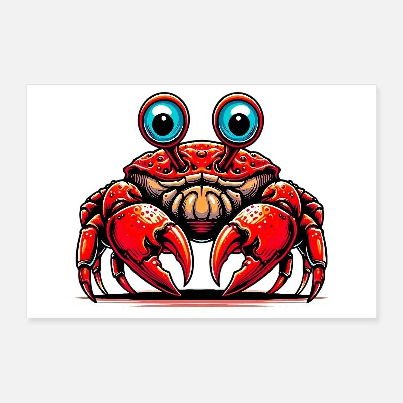 Crab Poster 12" x 8" (30x20 cm)