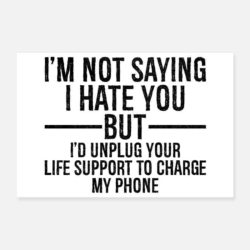 I'm not saying I hate you but I'd unplug Poster 30x20 cm