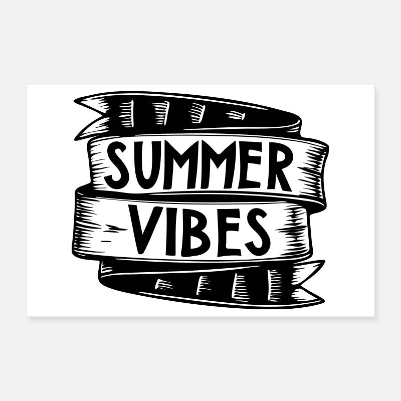 Summer Vibes | Vector graphic Poster 12" x 8" (30x20 cm)