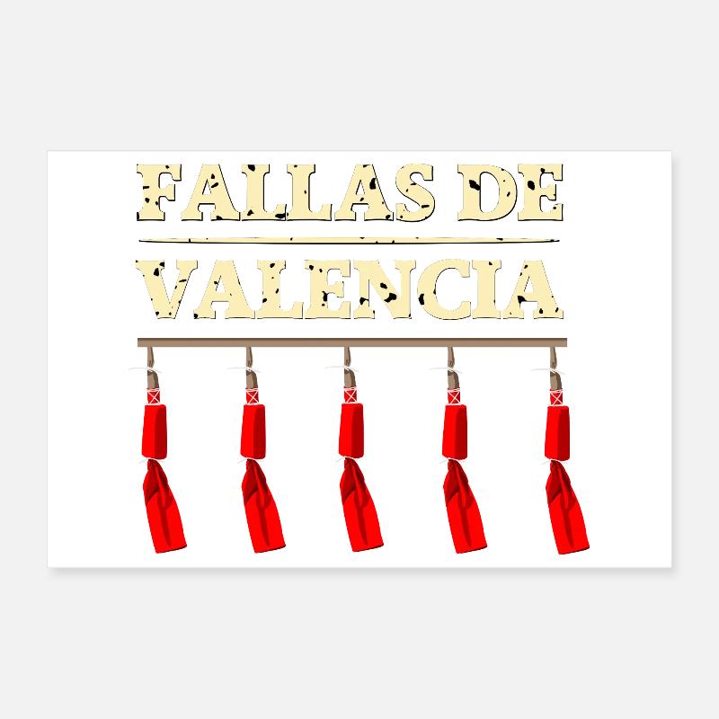 Fallas de Valencia Traca Poster 30 x 20 cm