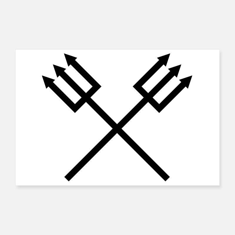 Dreizack Poster 30x20 cm