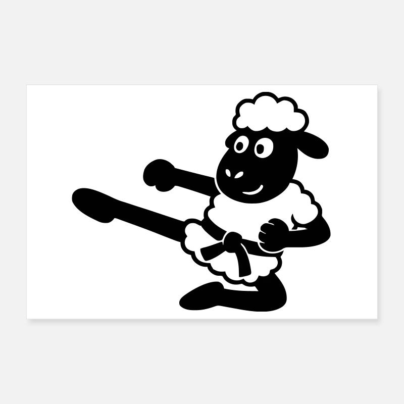 Karate Schaf Poster 30x20 cm