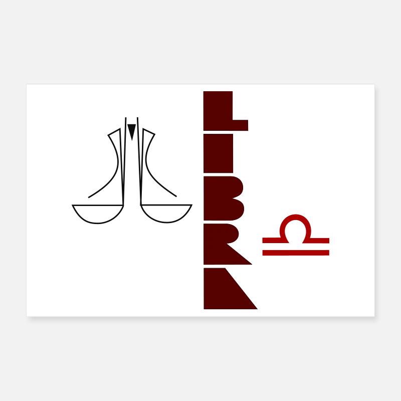 Libra design by Cean Poster 12" x 8" (30x20 cm)