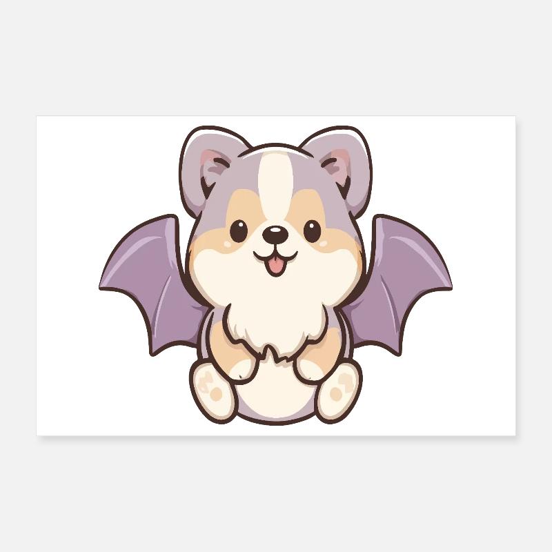 Chibi Bat Pup Peluche Poster 30 x 20 cm