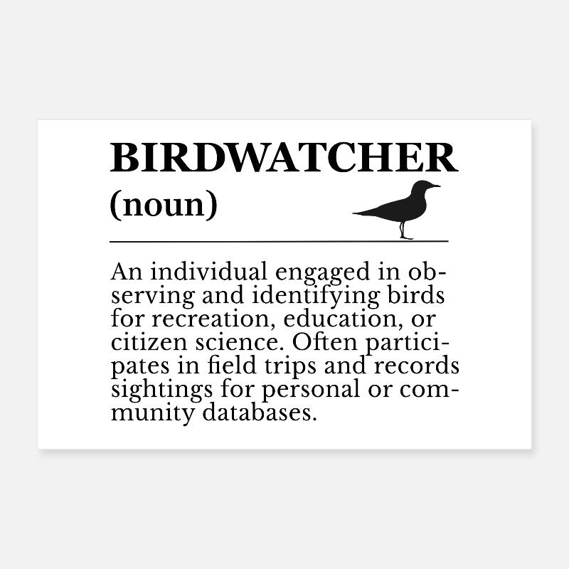 Définition de l’ornithologue - Observation des oiseaux Poster 30 x 20 cm
