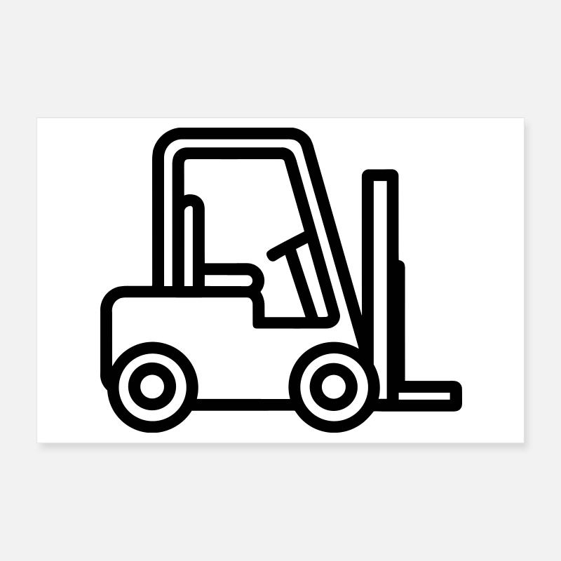 Gabelstapler Poster 30x20 cm