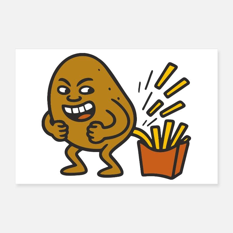 Potato Pooping Poster 30x20 cm