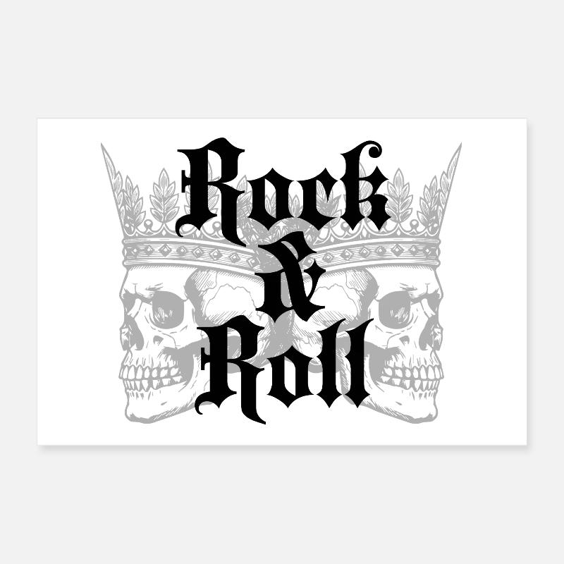 Crânes de la Couronne du Rock and Roll Poster 30 x 20 cm