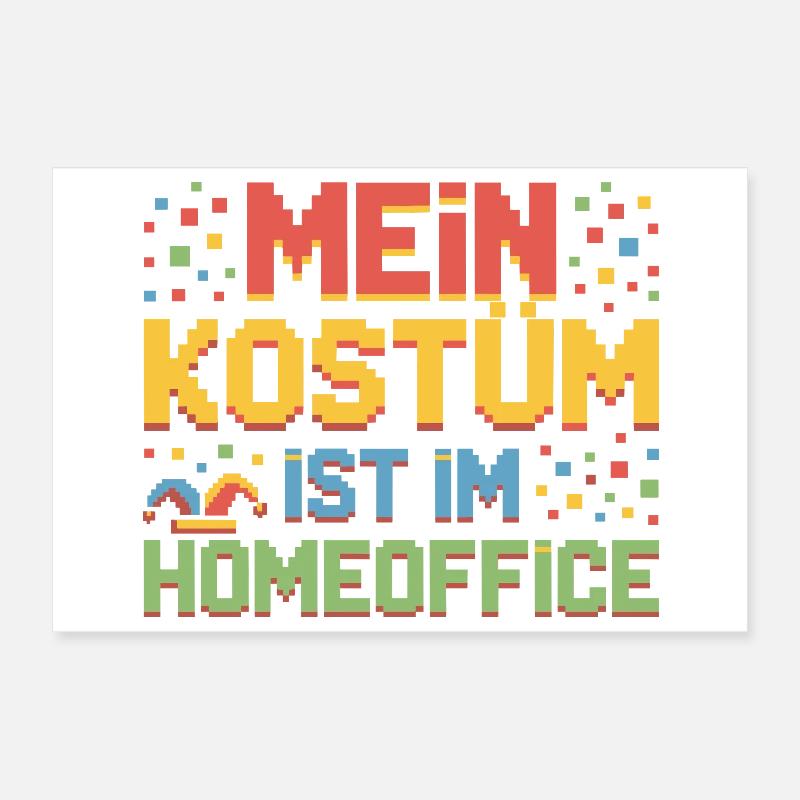 Le costume se trouve dans le bureau du carnaval du bureau principal Poster 30 x 20 cm