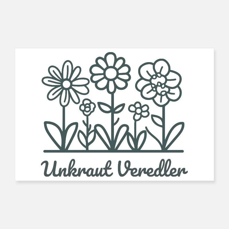 Unkraut Veredler Lustiges Garten Design Poster 30x20 cm