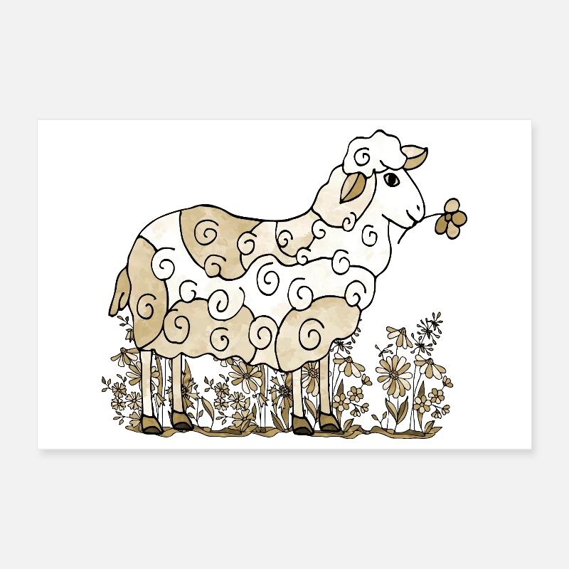 Schaf Poster 30x20 cm