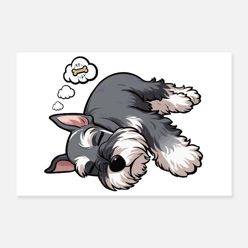 Schnauzer géant Schnauzer Propriétaire de Schnauzer Poster 30 x 20 cm