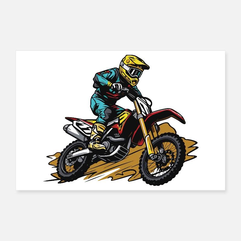 moto de motocross Poster 30 x 20 cm
