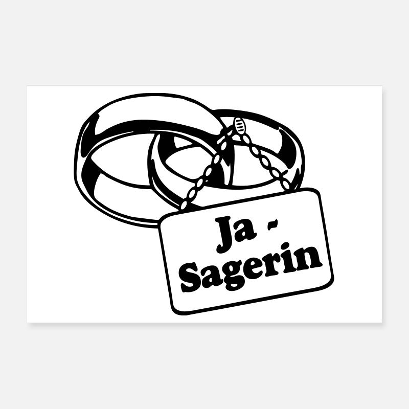 Junggesellenabschied , JGA Braut Ja Sagerin (25) Poster 30x20 cm