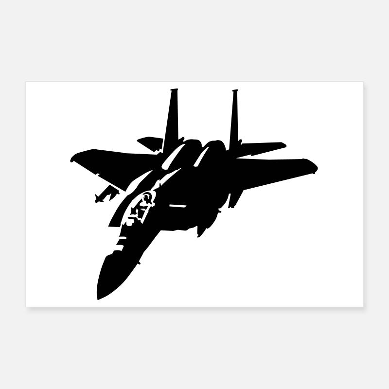 fighter F-15 Poster 12" x 8" (30x20 cm)