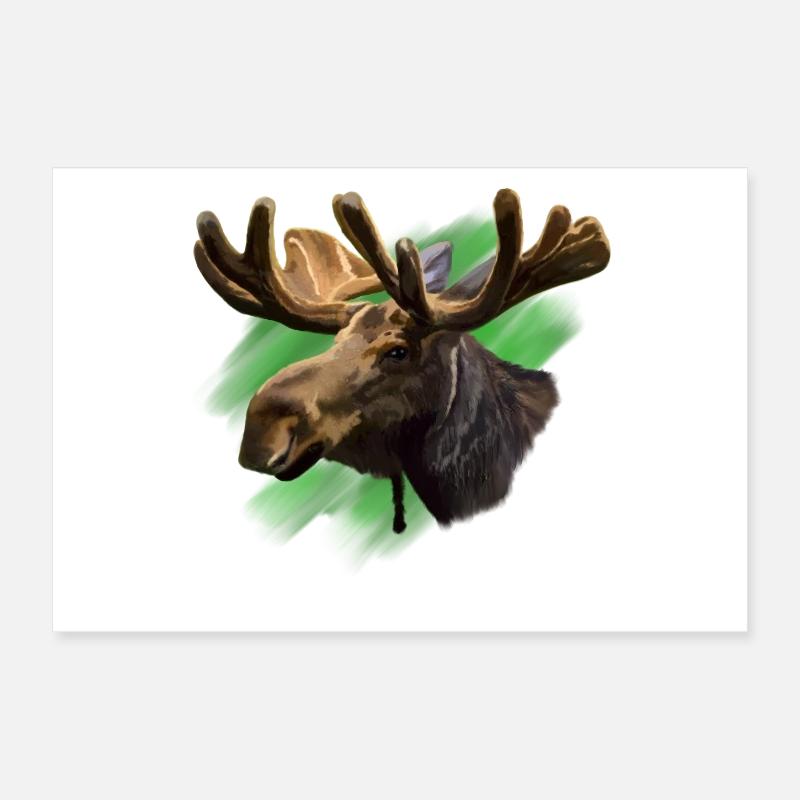 moose Poster 12" x 8" (30x20 cm)